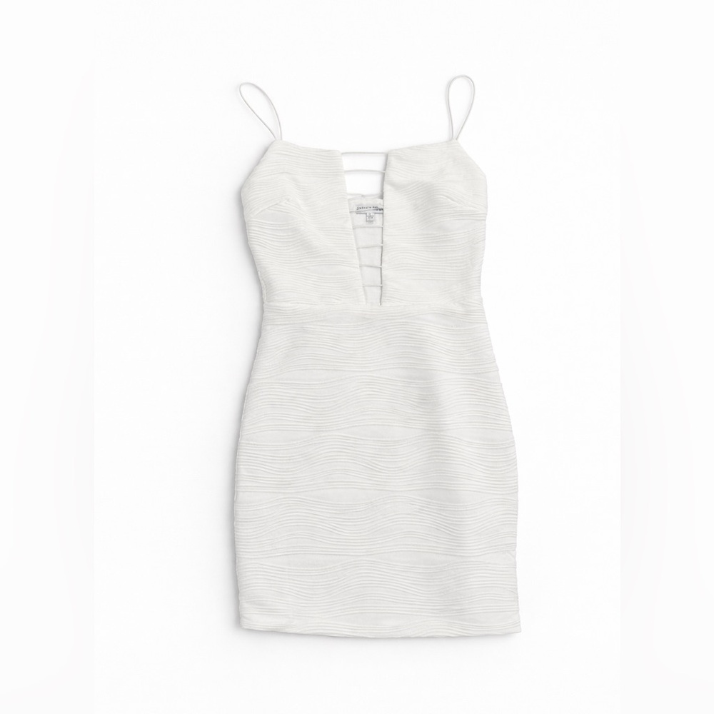 🤍Fashion Nova White Textured Mini Dress Women’s Large